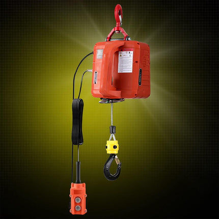 Giantz Electric Hoist Winch 500KG Wired/Wireless Remote Control.