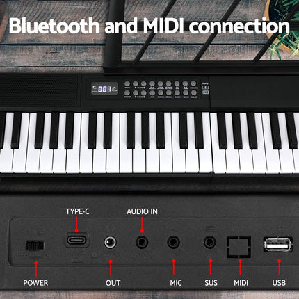 Alpha 61 Keys Foldable Electronic Piano Keyboard Digital Electric w/ Carry Bag.