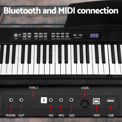 Alpha 88 Keys Foldable Electronic Piano Keyboard Digital Electric w/ Carry Bag.