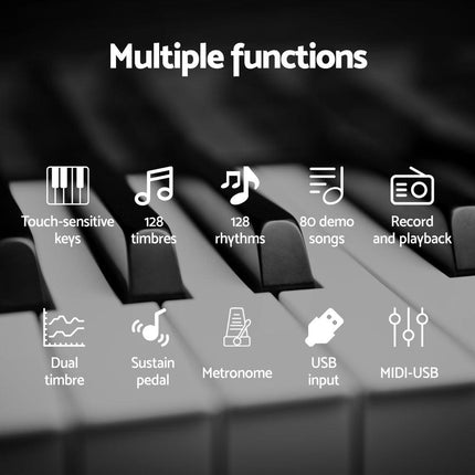 Alpha 88 Keys Foldable Electronic Piano Keyboard Digital Electric w/ Carry Bag.