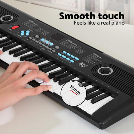 Alpha 61-Key Digital Piano Keyboard Electric Kids Gift Black.