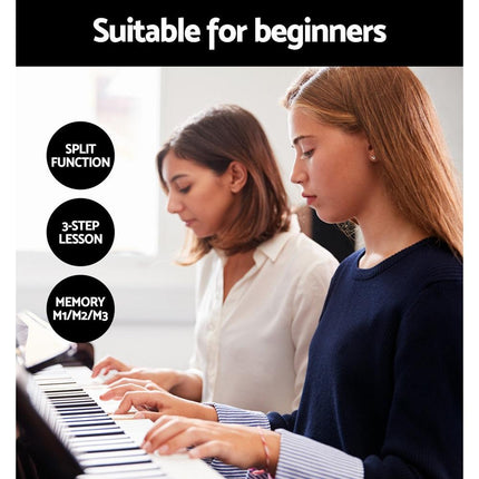 Alpha 61 Keys Electronic Piano Keyboard Digital Electric w/ Stand Touch Sensitive.
