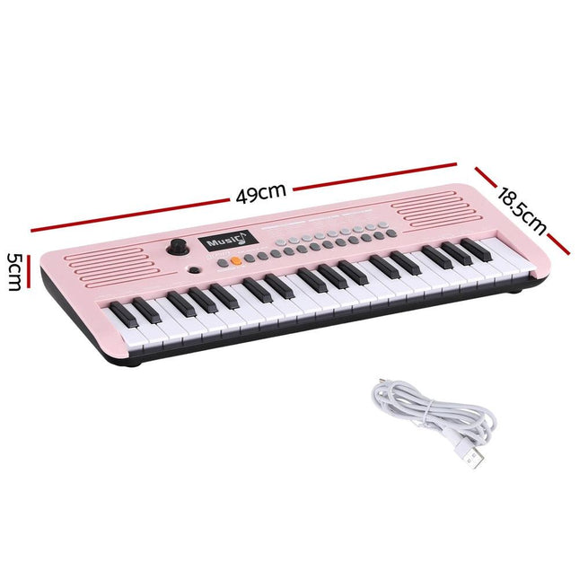 Alpha 37-Key Digital Piano Keyboard for Kids Beginners Electronic Keyboard Piano Gift Pink.