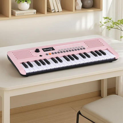 Alpha 37-Key Digital Piano Keyboard for Kids Beginners Electronic Keyboard Piano Gift Pink.
