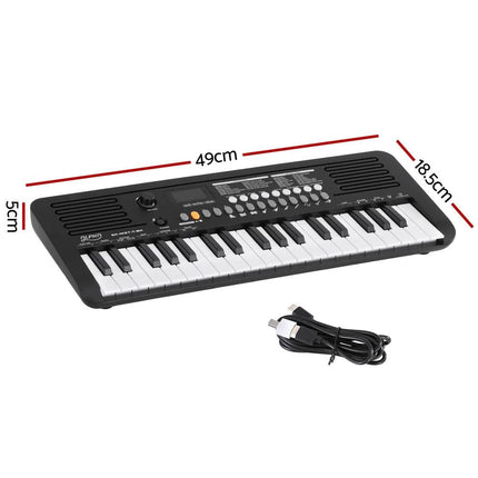 Alpha 37-Key Digital Piano Keyboard Electric Black.