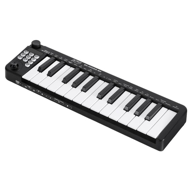 Alpha 25-Key MIDI Keyboard Controller Portable USB Laptop Black.