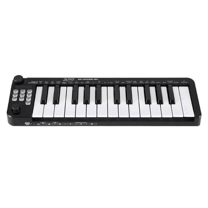 Alpha 25-Key MIDI Keyboard Controller Portable USB Laptop Black.