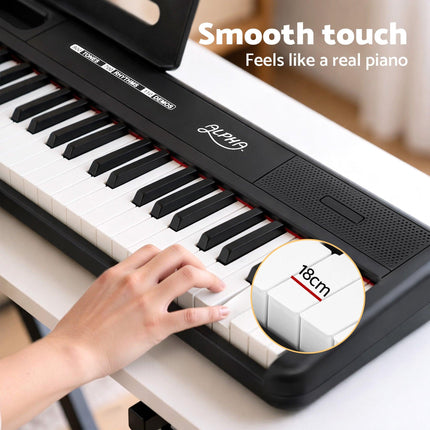 Alpha Piano Keyboard 88 Keys Electric Electronic Keyboard Piano Gift Black.