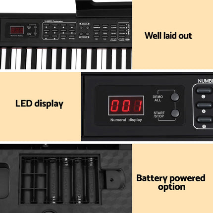 Alpha Piano Keyboard 88 Keys Electric Electronic Keyboard Piano Gift Black.