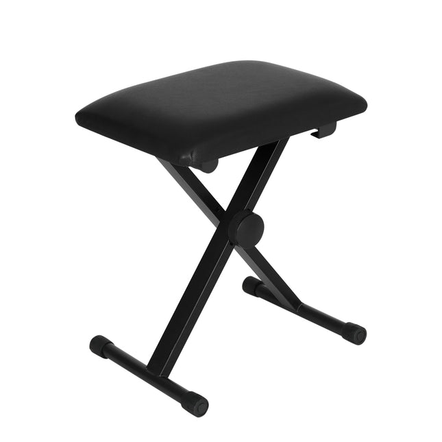 Alpha Piano Stool Adjustable Height Keyboard Seat Portable Bench Chair Black.