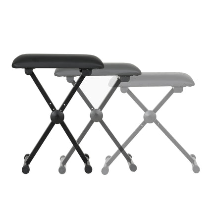 Alpha Piano Stool Adjustable Height Keyboard Seat Portable Bench Chair Black.