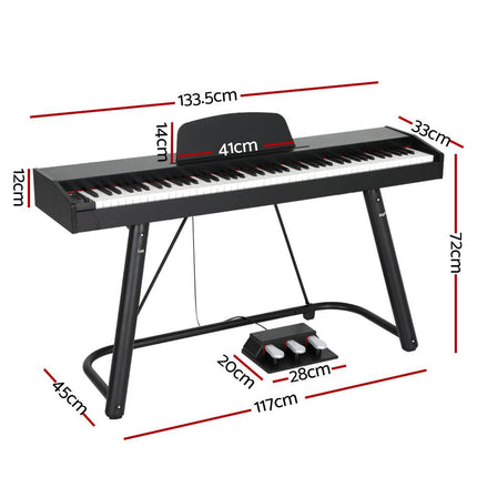 Alpha 88 Keys Electronic Piano Keyboard Digital Electric w/ Stand Semi-Weighted.