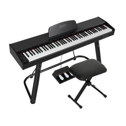 Alpha 88 Keys Electronic Piano Keyboard Digital Electric w/ Stand Stool Weighted.