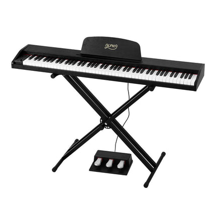 Alpha 88 Keys Digital Piano Keyboard Electronic w/ Stand.