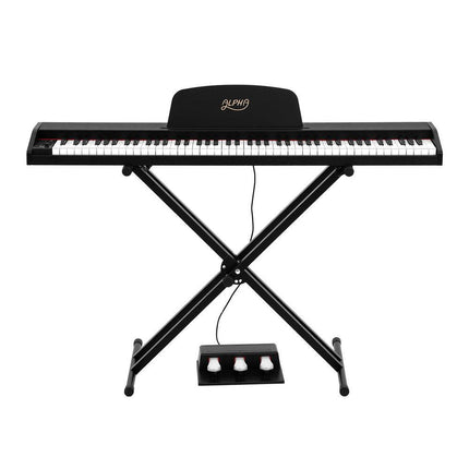Alpha 88 Keys Digital Piano Keyboard Electronic w/ Stand.