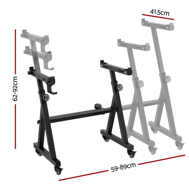 Alpha Heavy Duty Adjustable Piano Stand with Lockable Wheels Z-Stand Black.