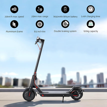 Electric Scooter 500W 25KM/H Folding Portable Riding For Adults Commuter Black.