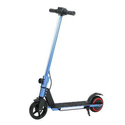 Electric Scooter 130W 16KM/H LED Light Folding Portable Riding Commuter Blue.