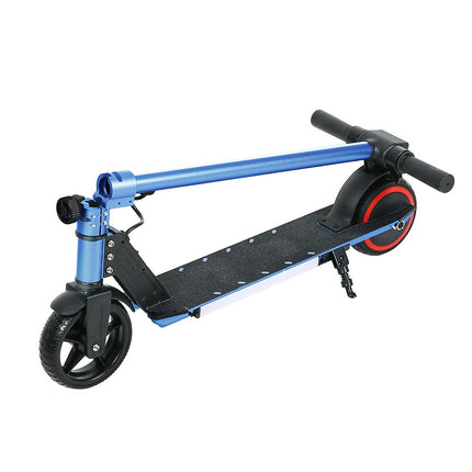 Electric Scooter 130W 16KM/H LED Light Folding Portable Riding Commuter Blue.
