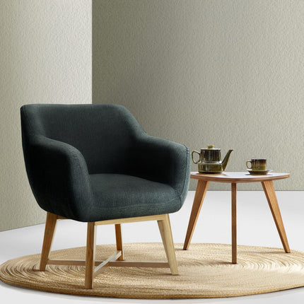 Artiss Armchair Tub Chair Charcoal Aston.