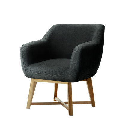 Artiss Armchair Tub Chair Charcoal Aston.
