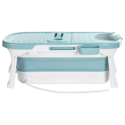 Weisshorn Foldable Bathtub Portable Folding Water Spa with Cover Plate 136x62cm.