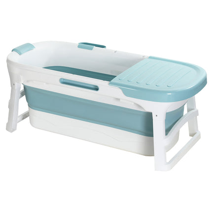 Weisshorn Foldable Bathtub Portable Folding Water Spa with Cover Plate 136x62cm.