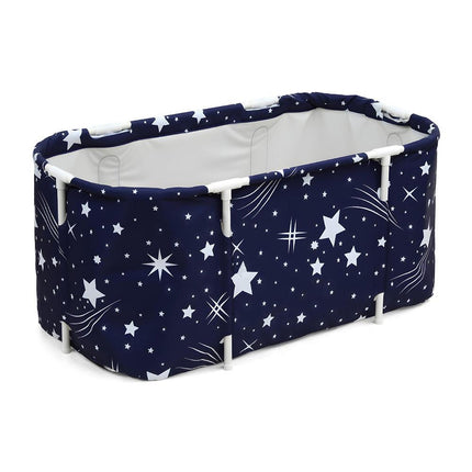 Weisshorn Foldable Bathtub PVC SPA Bucket Inflatable Cushion 114x62cm Star Navy.