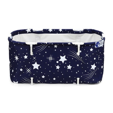 Weisshorn Foldable Bathtub PVC SPA Bucket Inflatable Cushion 114x62cm Star Navy.