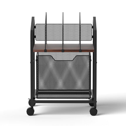 Artiss Mobile File Cabinet Rolling with Locking Wheels Wood Top Compact Storage Organiser Black.