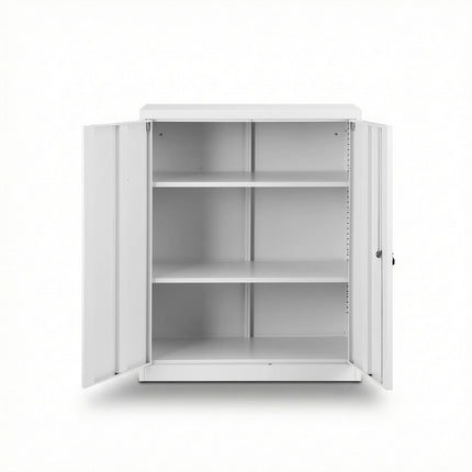 Artiss Steel Locker Cabinet Filing Mental Storage 3-Point Lock Adjustable Shelves White.