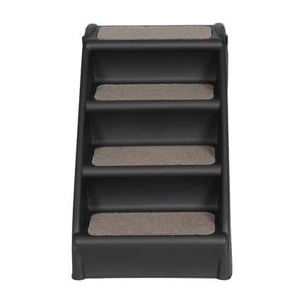 i.Pet Dog Ramp Steps For Bed Sofa Car Pet Stairs Ladder Portable Foldable Black.