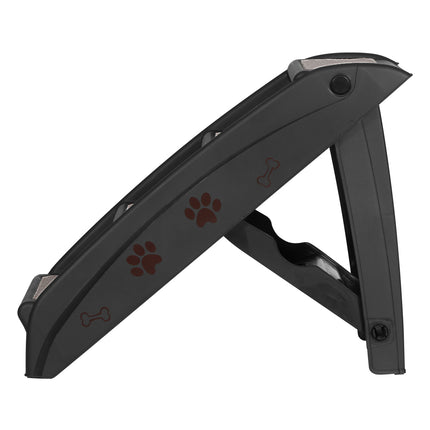 i.Pet Dog Ramp Steps For Bed Sofa Car Pet Stairs Ladder Portable Foldable Black.