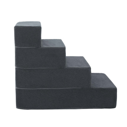 i.Pet Dog Ramp Foam Dog Cover Stairs Portable Cat Ladder For Sofa Bed 4 Steps.