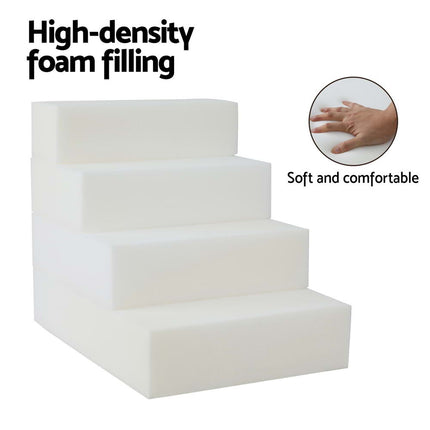 i.Pet Dog Ramp Foam Dog Cover Stairs Portable Cat Ladder For Sofa Bed 4 Steps.