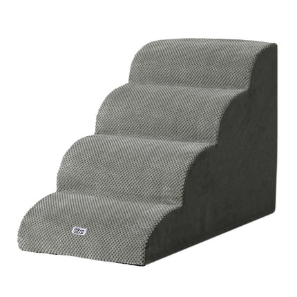 i.Pet Dog Ramp Steps Foam 4 Tier Pet Stairs For Bed Sofa Car Portable Indoor.