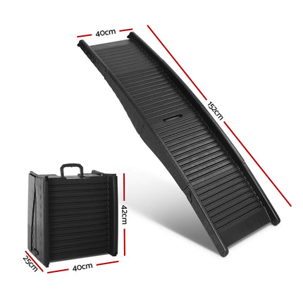 i.Pet Dog Ramp Pet Stairs Steps For Car SUV Ladder Travel Foldable Portable.