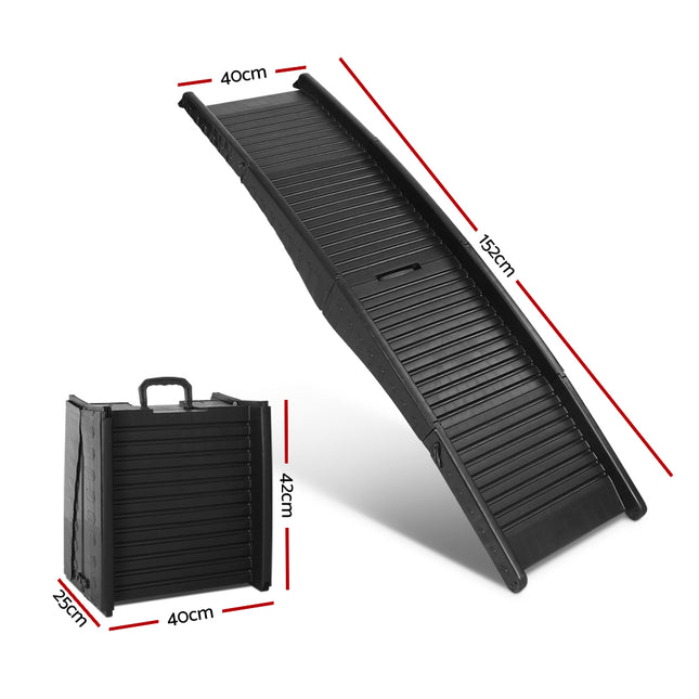 i.Pet Dog Ramp Pet Stairs Steps For Car SUV Ladder Travel Foldable Portable.