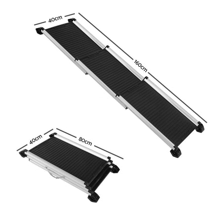 i.Pet Dog Ramp Pet Stairs Steps Car SUV Foldable Portable Ladder Adjustable.