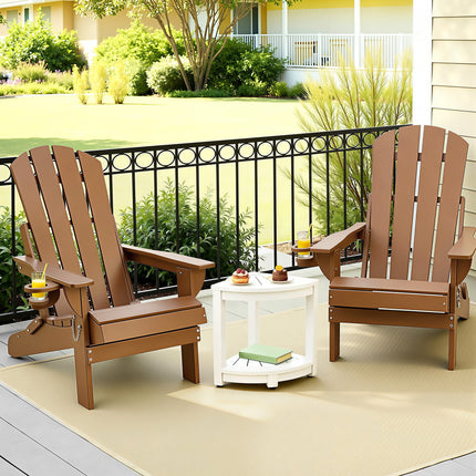 Gardeon Outdoor Table and Chairs HDPE Folding Adirondack Beach Chair Patio Furniture.