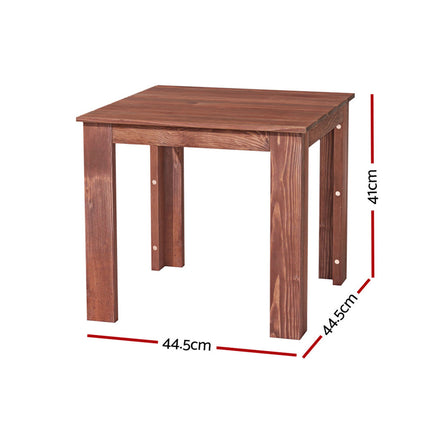 Gardeon Coffee Side Table Wooden Desk Outdoor Furniture Camping Garden Brown.