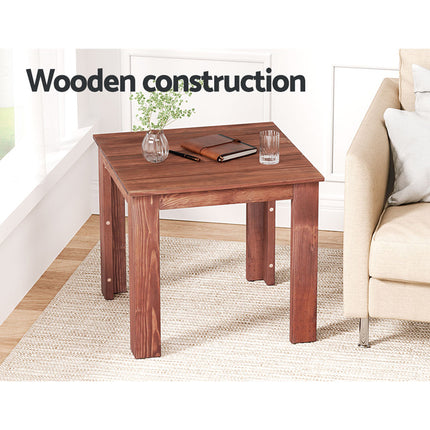 Gardeon Coffee Side Table Wooden Desk Outdoor Furniture Camping Garden Brown.