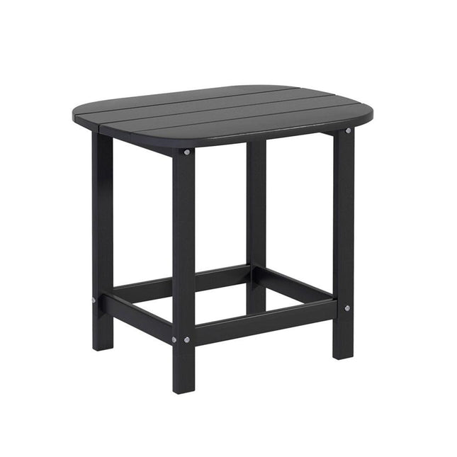 Gardeon Outdoor Coffee Side Table HDPE Desk Patio Furniture Camping Garden Black.