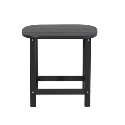 Gardeon Outdoor Coffee Side Table HDPE Desk Patio Furniture Camping Garden Black.