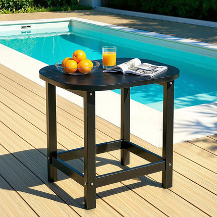 Gardeon Outdoor Coffee Side Table HDPE Desk Patio Furniture Camping Garden Black.