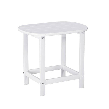 Gardeon Outdoor Coffee Side Table HDPE Desk Patio Furniture Camping Garden White.