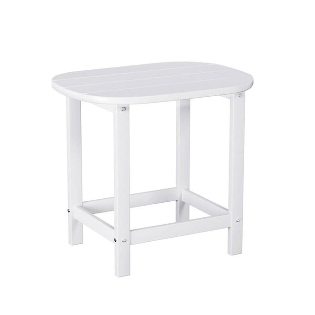 Gardeon Outdoor Coffee Side Table HDPE Desk Patio Furniture Camping Garden White.