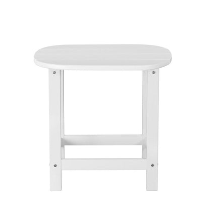Gardeon Outdoor Coffee Side Table HDPE Desk Patio Furniture Camping Garden White.