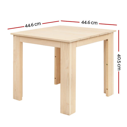 Gardeon Coffee Side Table Wooden Desk Outdoor Furniture Camping Garden Natural.