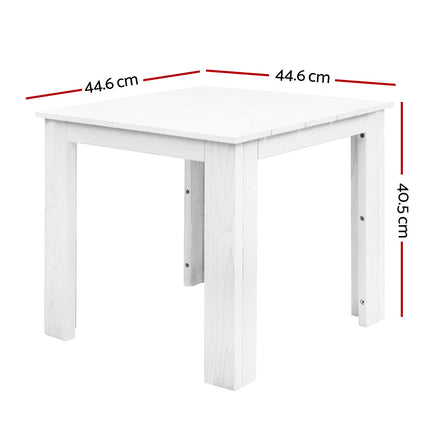 Gardeon Coffee Side Table Wooden Desk Outdoor Furniture Camping Garden White.